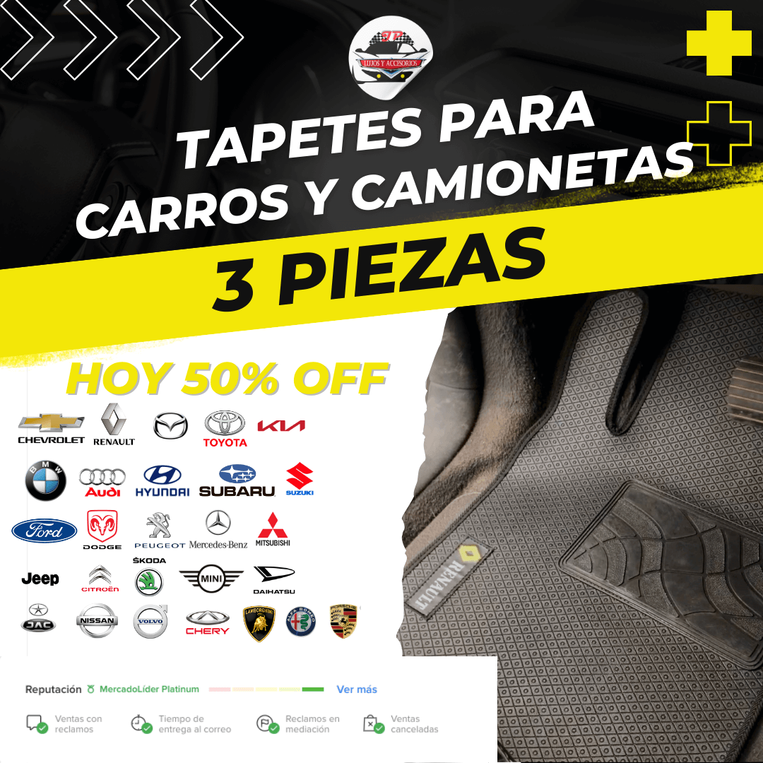 TAPETE JP 3 PCS (PILOTO, COPILOTO, RUANA TRASERA) X1 A