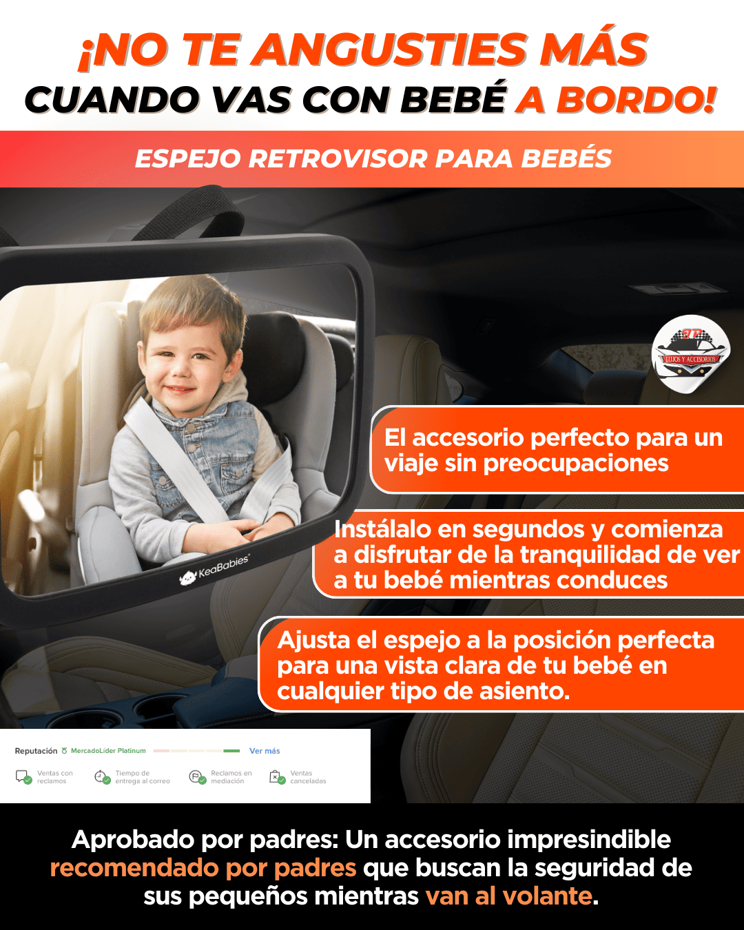 ESPEJO RETROVISOR PARA BEBE