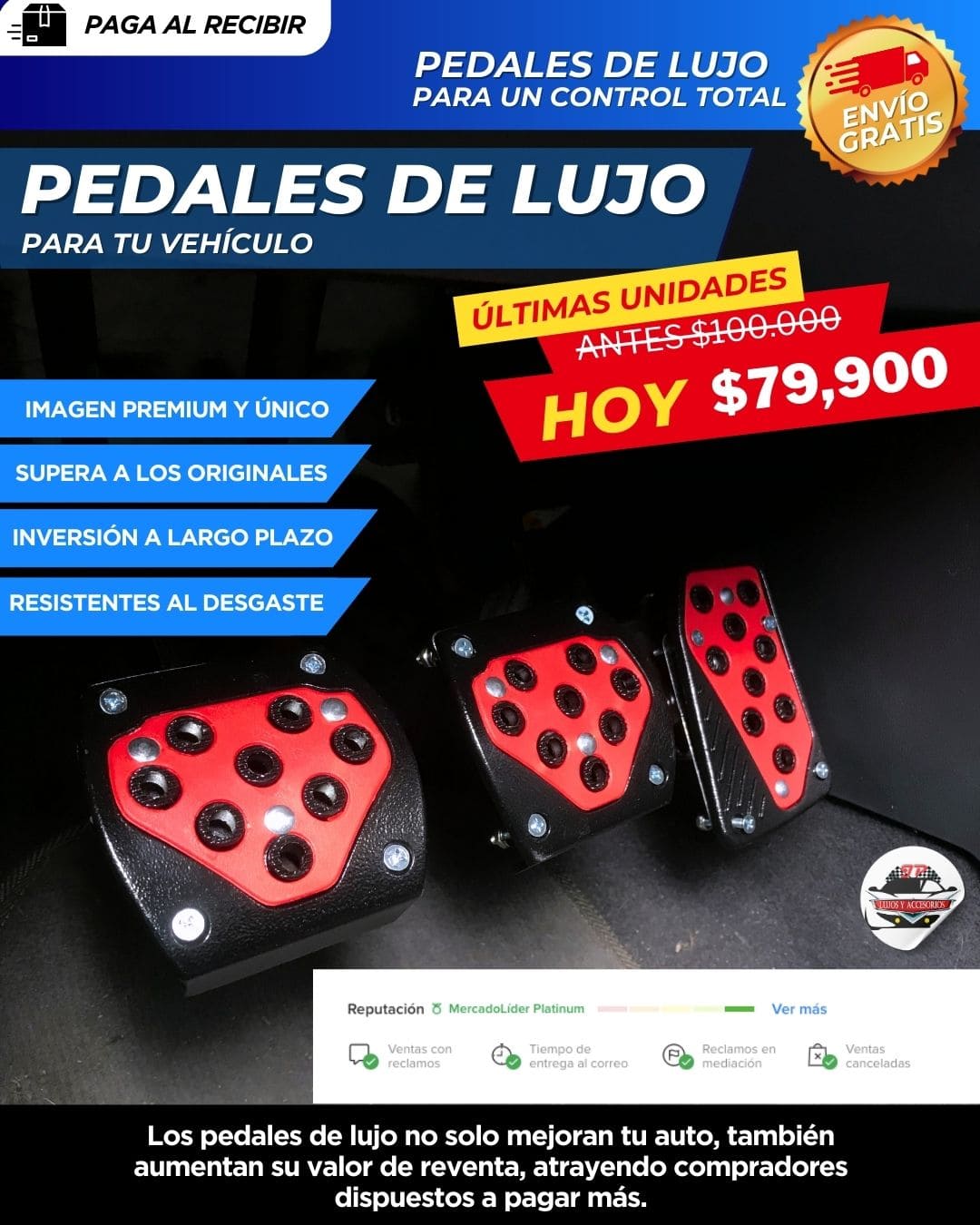 PEDALES DE LUJO